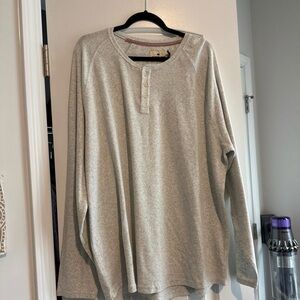 The Normal Brand Light Gray Long Sleeve Henley
